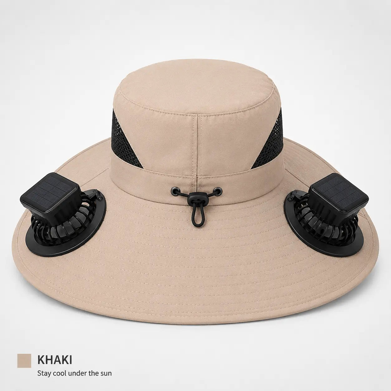 Wide-Brim Sun Hat with Built-In Fan 